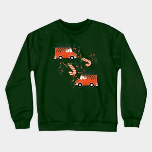 Christmas truck and candy cane Crewneck Sweatshirt